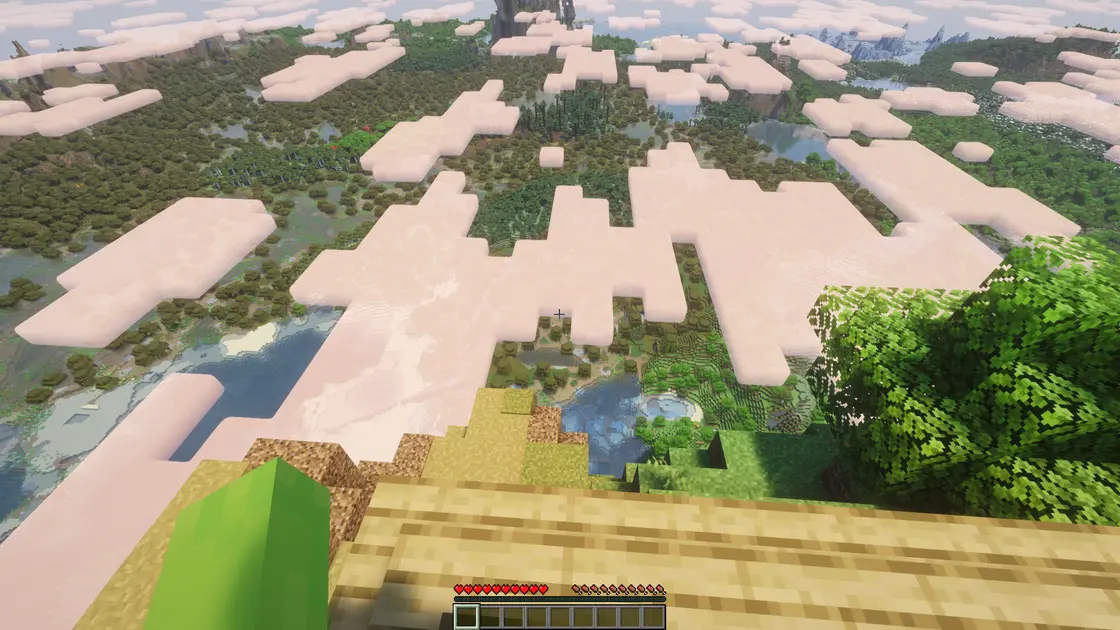 Village volant dans Minecraft