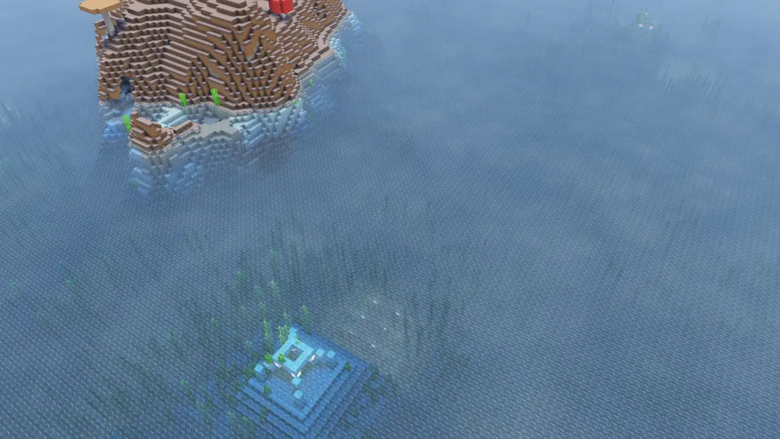 Quatre Ocean Monuments à quelques blocs avec Mushroom Island