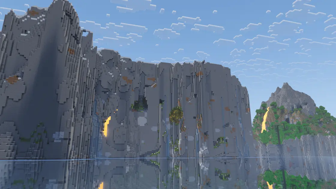 Île riche en biomes avec un beau terrain pour le survival