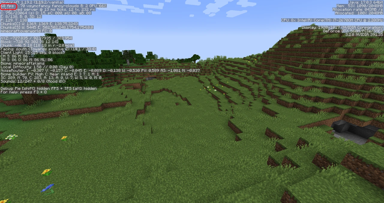 Capture d’écran du modpack FPS boost all version (2/2)