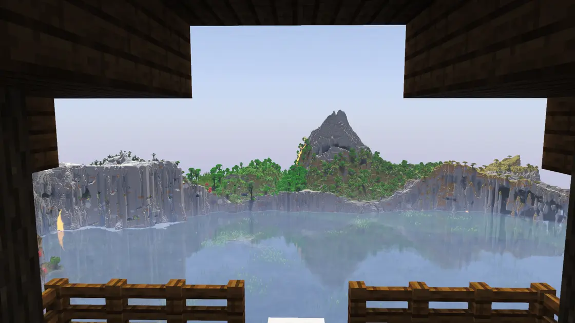 Île riche en biomes avec un beau terrain pour le survival