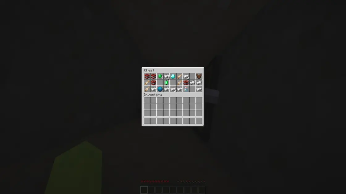Village Spruce sur une plage avec équipement de départ juste au spawn