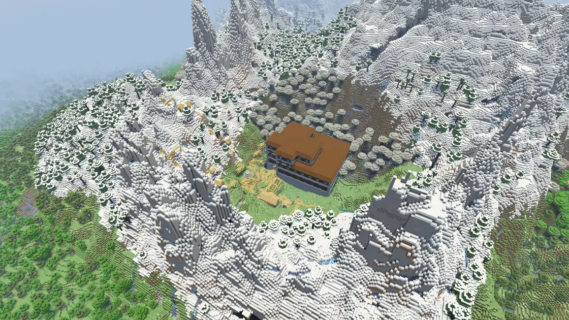 Woodland Mansion, village et Ancient City dans une vallée