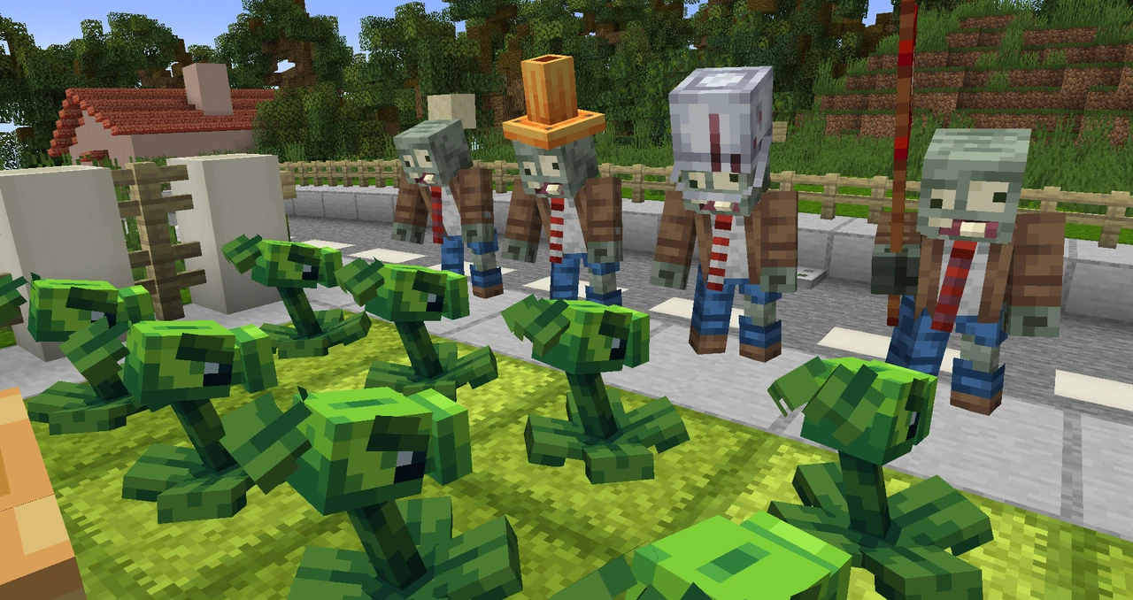 Capture d’écran du modpack Plants vs. Zombies (1/3)