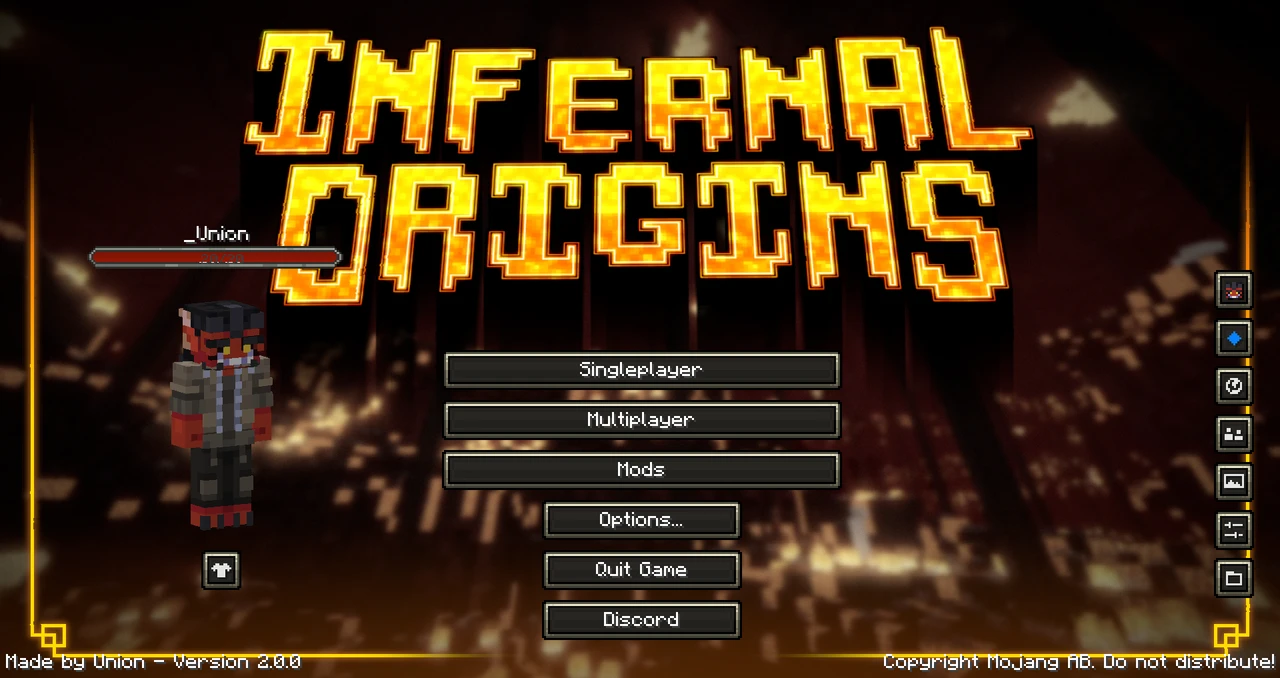 Capture d’écran du modpack Infernal Origins (1/3)