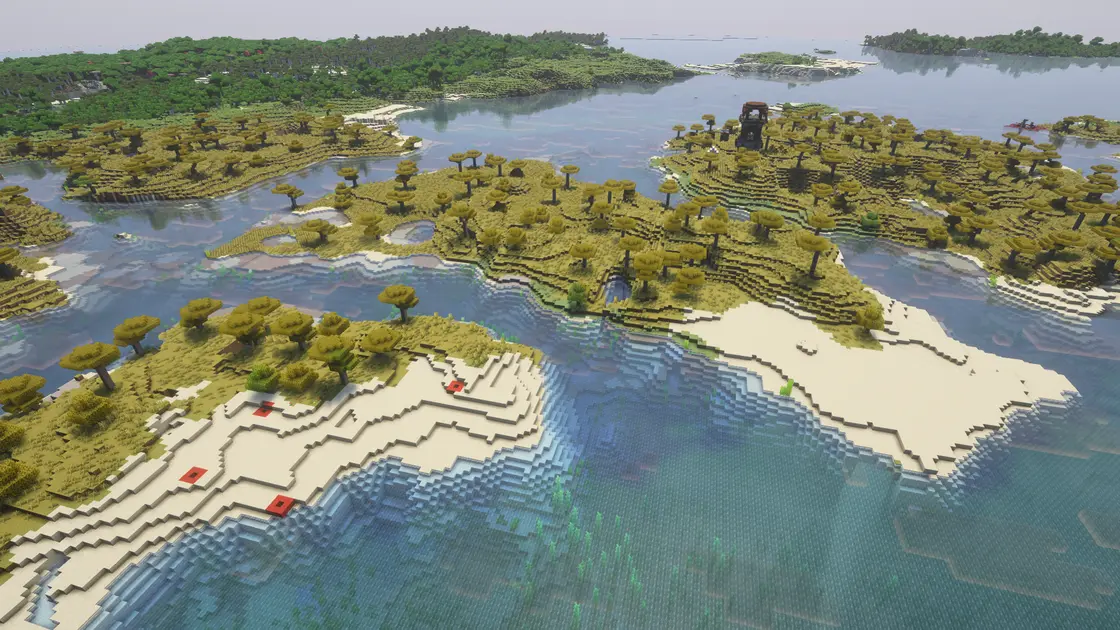 Spawn près de quatre buried treasure avec armure en fer et outils en diamant