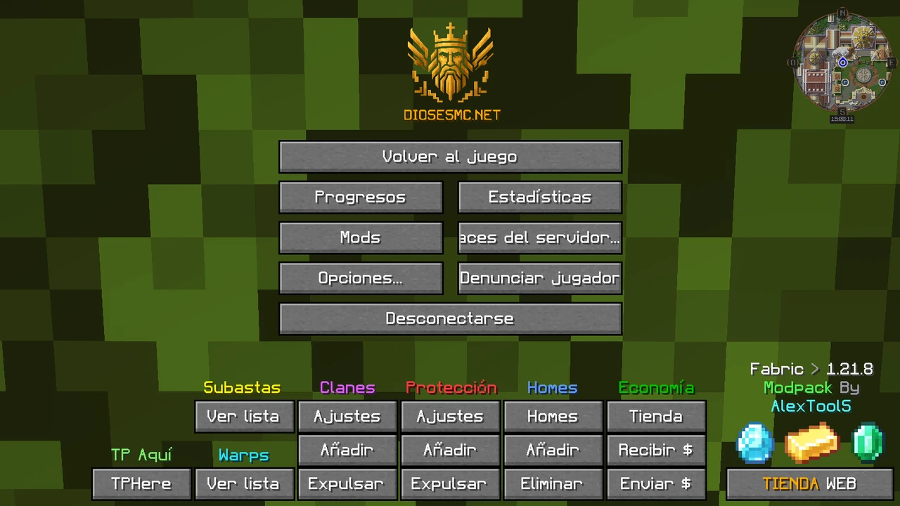 Capture d’écran du modpack DiosesMC - Official (3/3)