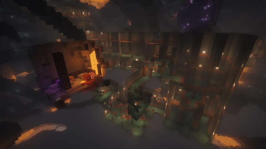 Village, Pillager Outpost, Mineshaft et Trial Chambers juste au spawn