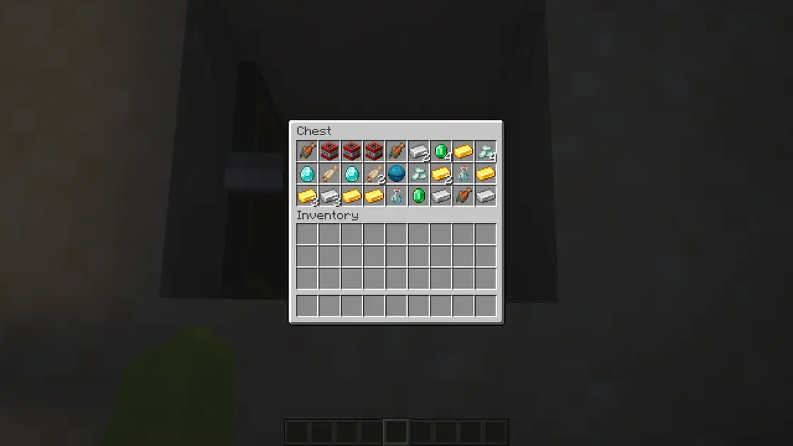 Spawn près de quatre buried treasure avec armure en fer et outils en diamant