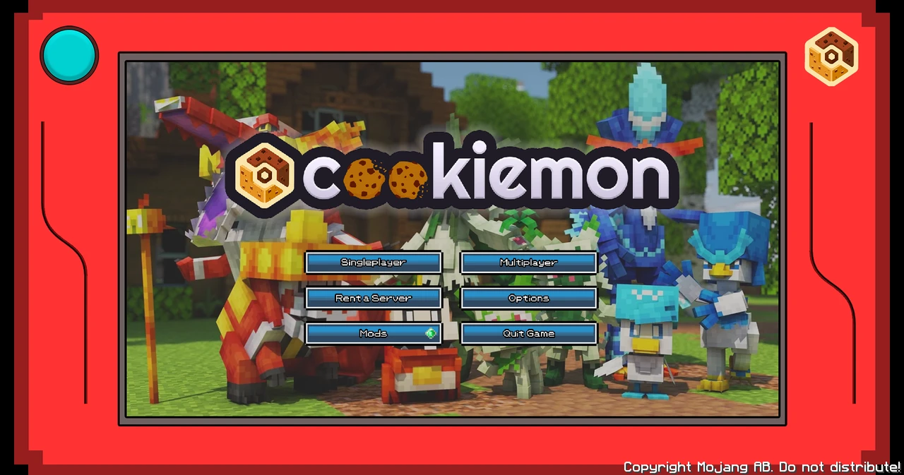 Capture d’écran du modpack Cookiemon - Pokemon Cobblemon RPG & Cookies (1/3)