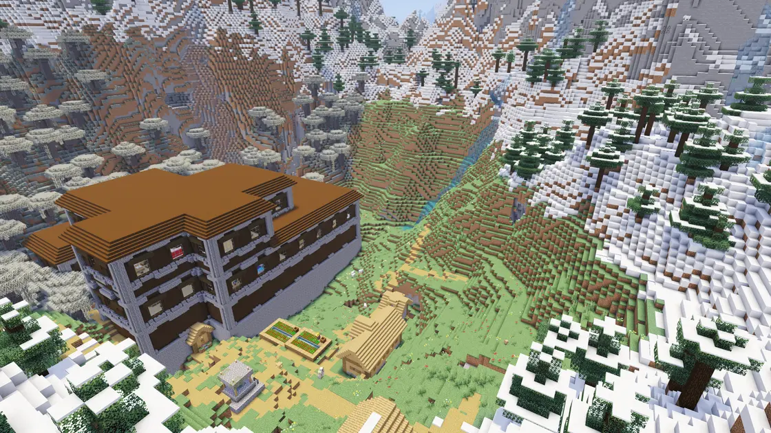 Woodland Mansion, village et Ancient City dans une vallée