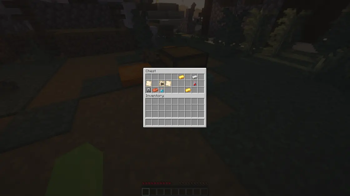 Village Spruce sur une plage avec équipement de départ juste au spawn